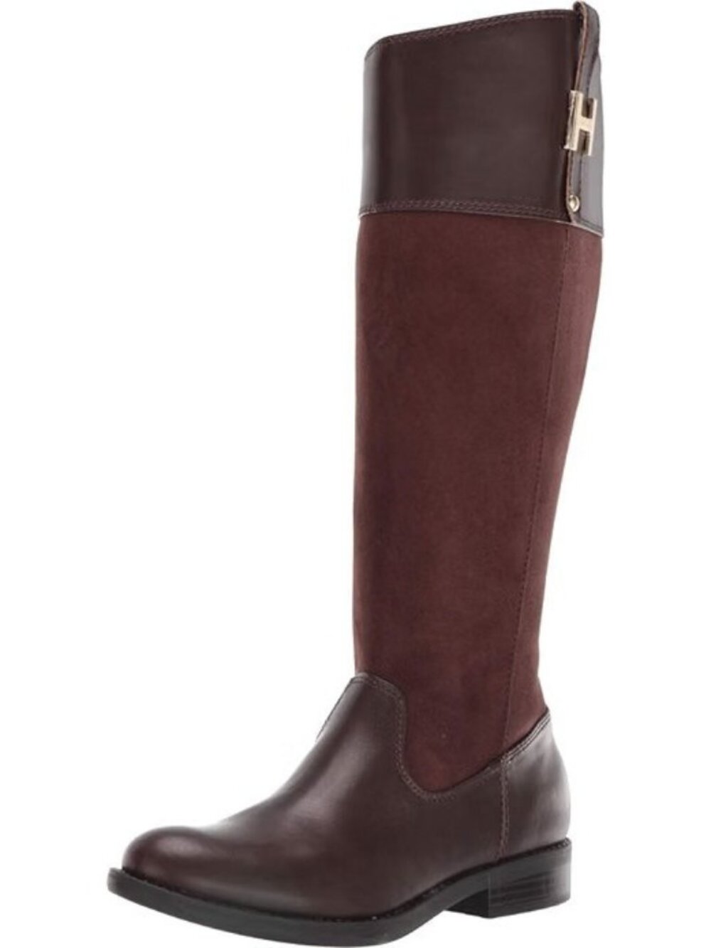 Tommy Hilfiger Shyenne 2 Women's Dark Brown Riding Equestrian Leather Boots Sz 8
